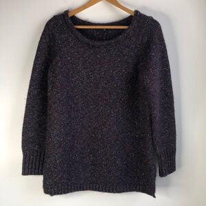 Boston Proper rainbow speckled wool blend oversized chunky sweater